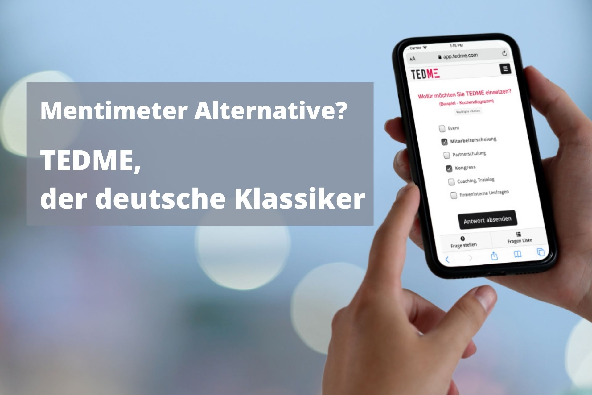 TEDME, der deutsche Klassiker - Mentimeter Alternative