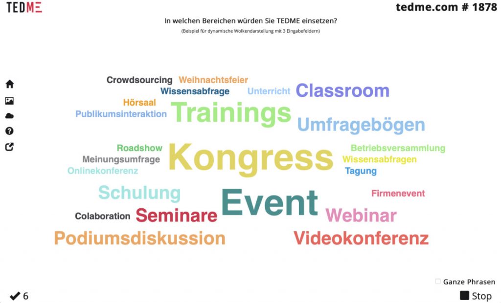 interaktive Präsentationen mit TEDME - Wortwolken generieren