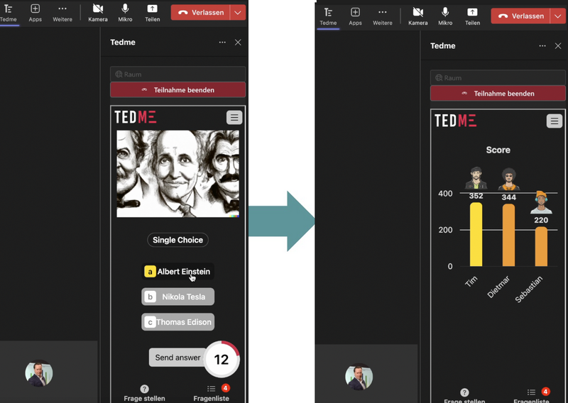 Gamification mit TEDME in MS Teams