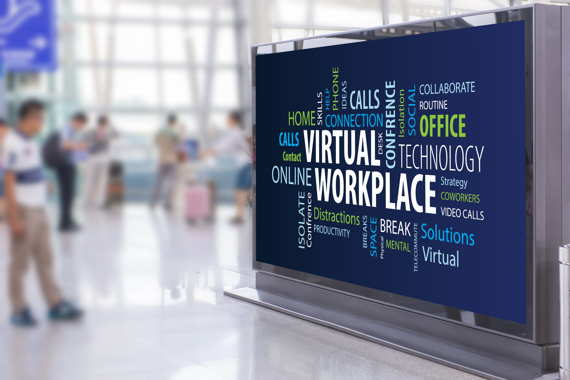 billboard or advertising poster in the airport for advertisement